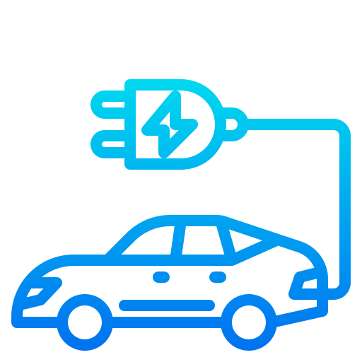 Electric car srip Gradient icon