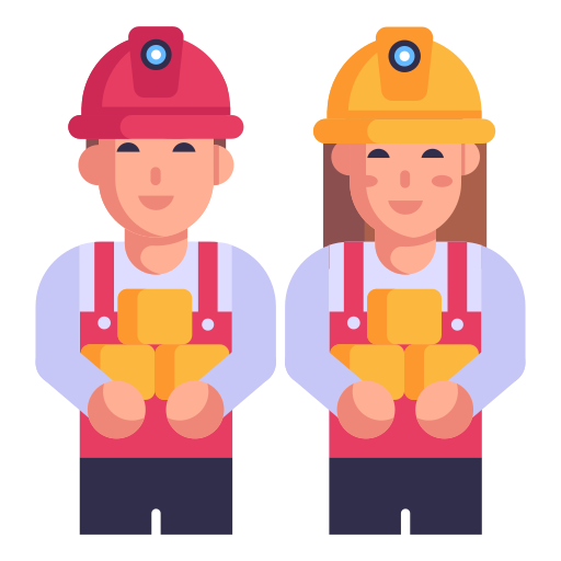 Engineer Avatar. Architect In Helmet Thin Line Flat Color Icon