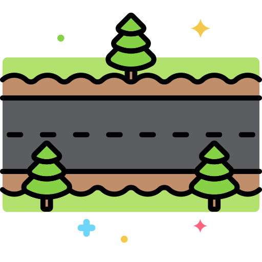 carreteras icono gratis