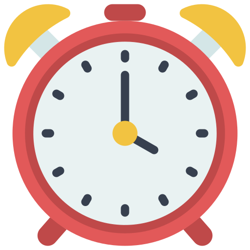 Alarm clock Juicy Fish Flat icon