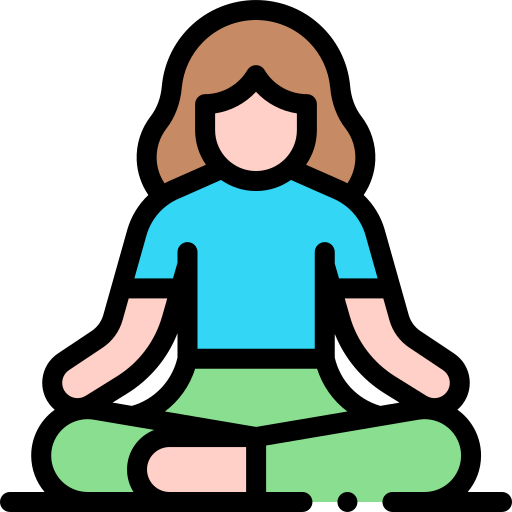 Meditation Detailed Rounded Lineal color icon