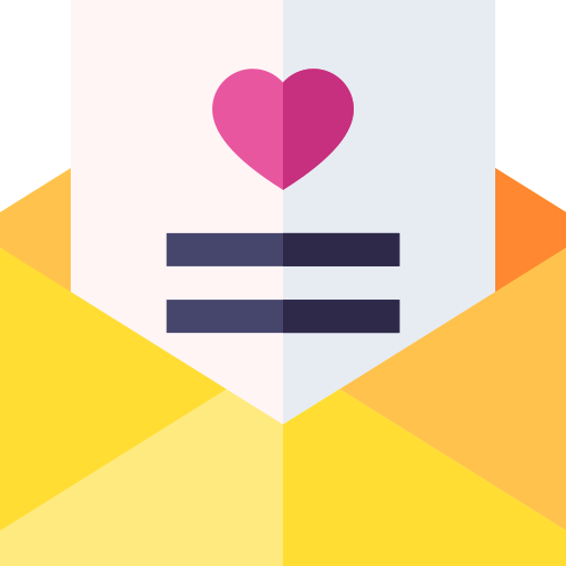 Love letter Basic Straight Flat icon