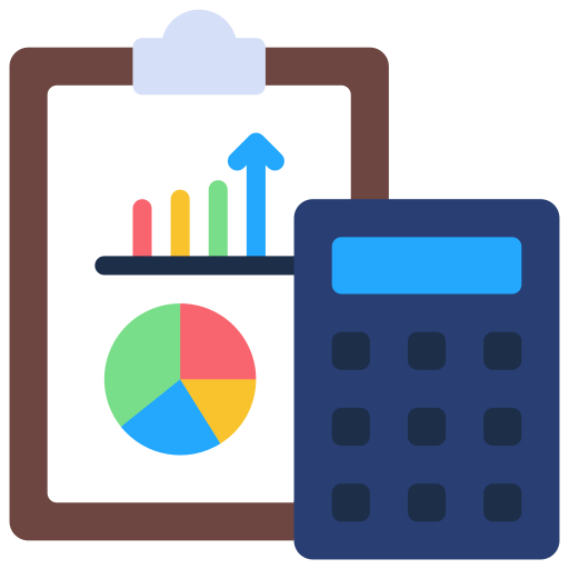 Accounting Juicy Fish Flat icon