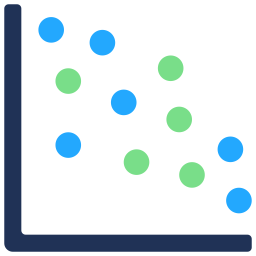 gráfico de dispersión icono gratis