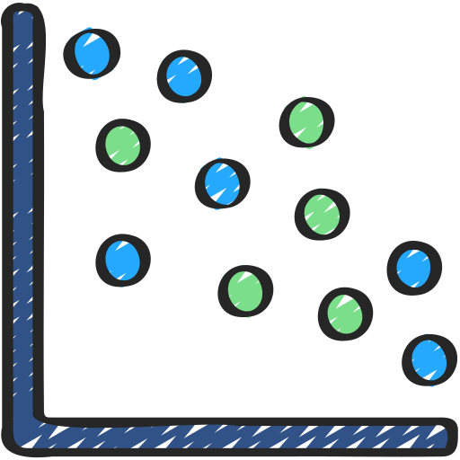 gráfico de dispersión icono gratis