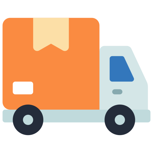 Delivery truck Juicy Fish Flat icon