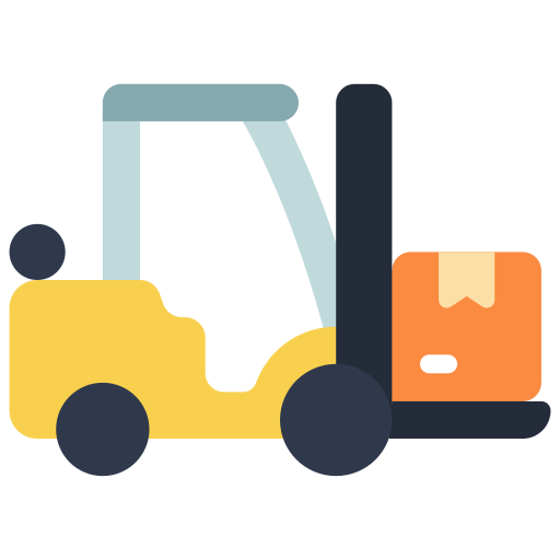 Forklift Juicy Fish Flat icon