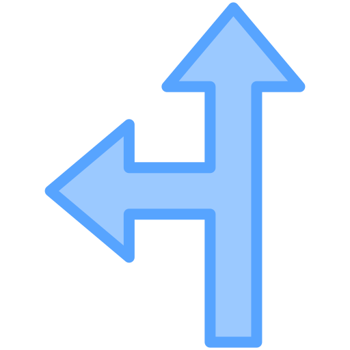 T junction Generic Blue icon