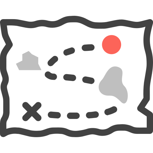 Treasure map free icon