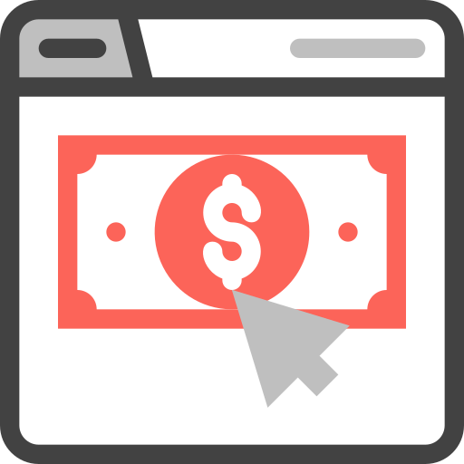 pago en línea icono gratis