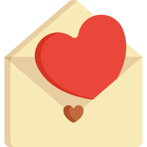 carta de amor icono gratis