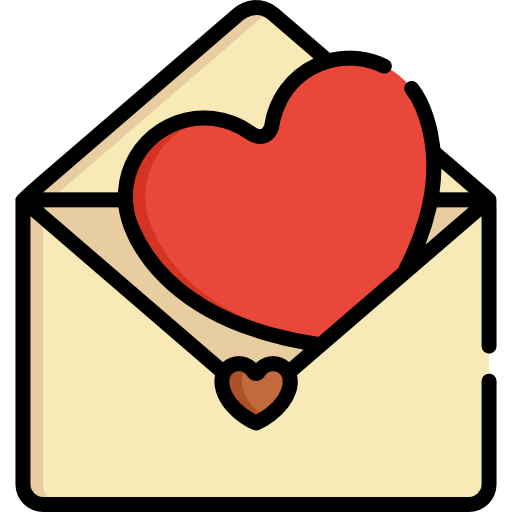 carta de amor icono gratis