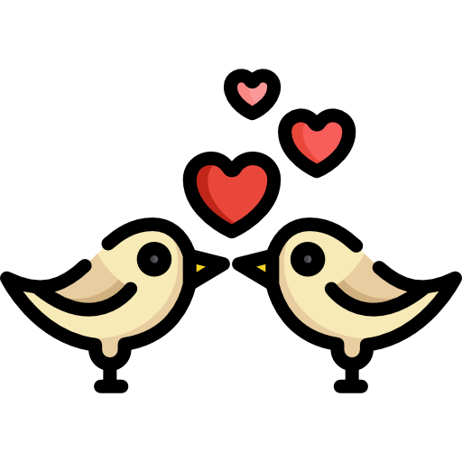 pájaros del amor icono gratis