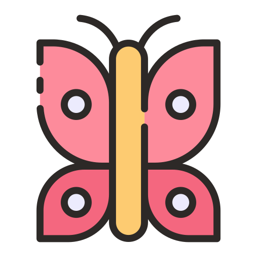 mariposa de seda icono gratis