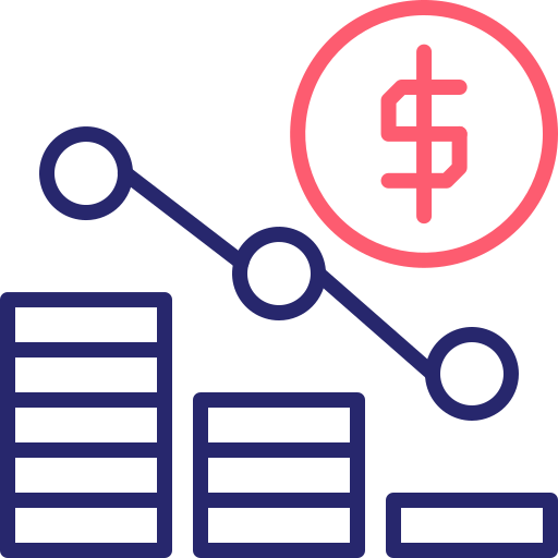 recesión icono gratis