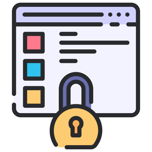 seguridad de datos icono gratis