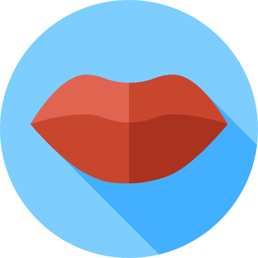 Lips Flat Circular Flat icon