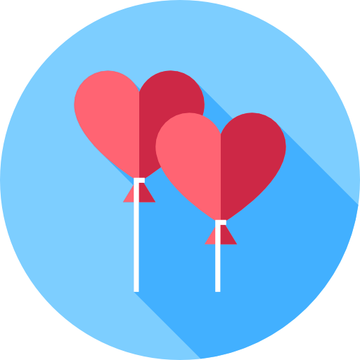 globo de corazón icono gratis