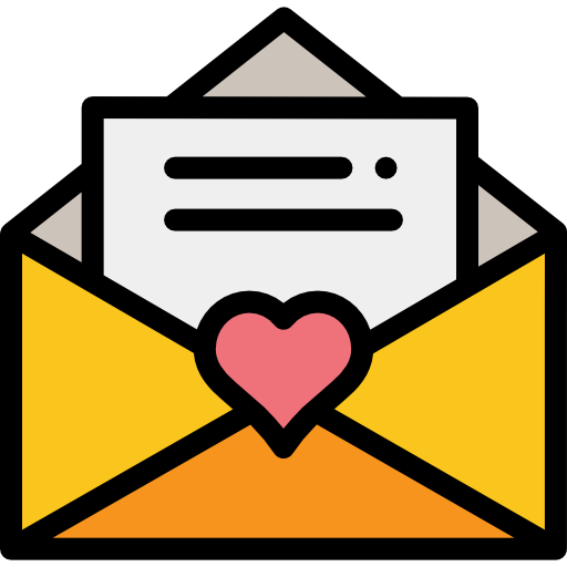 carta de amor icono gratis