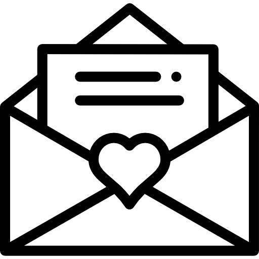 carta de amor icono gratis