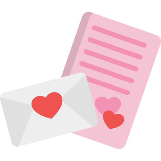 carta de amor icono gratis