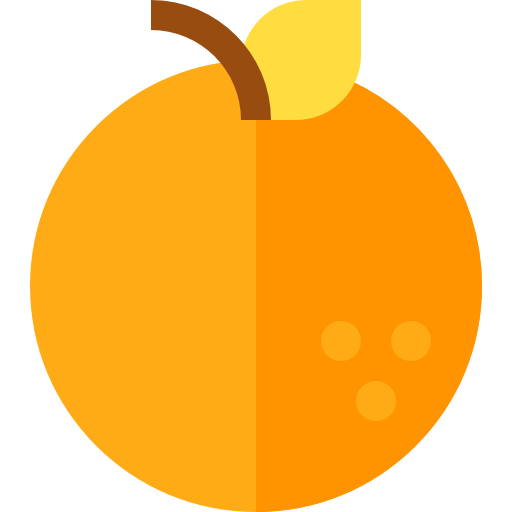 Orange Basic Straight Flat icon