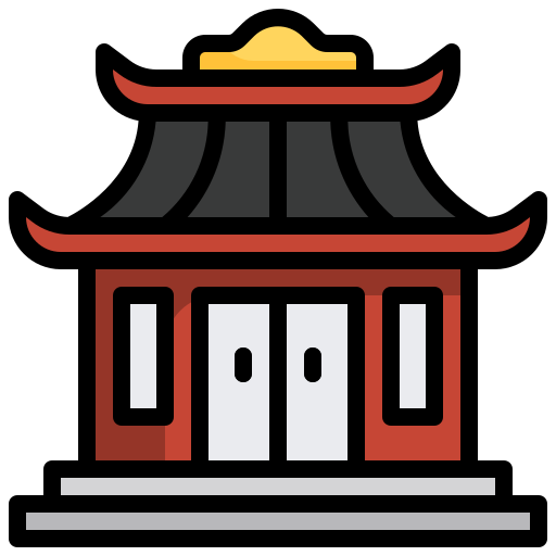 Chinese temple Generic Outline Color icon