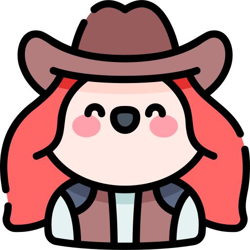 Cowgirl Kawaii Lineal color icon