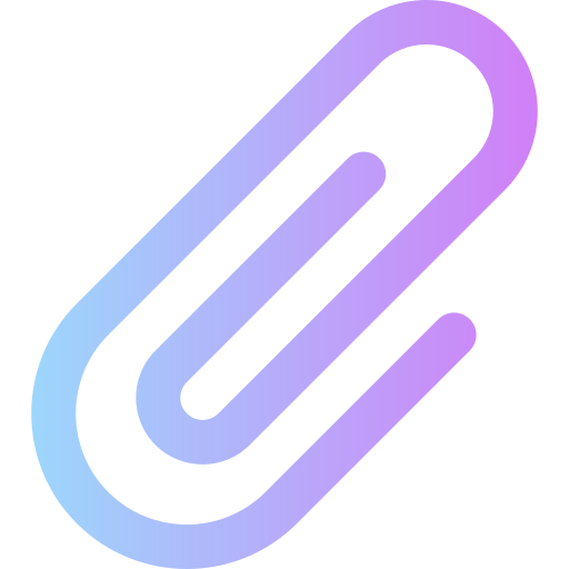 Paper clip Super Basic Rounded Gradient icon