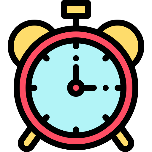 Alarm clock Detailed Rounded Lineal color icon