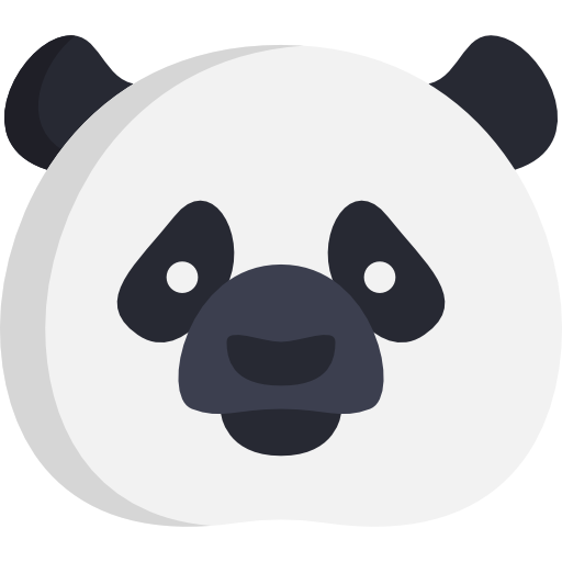 oso panda icono gratis