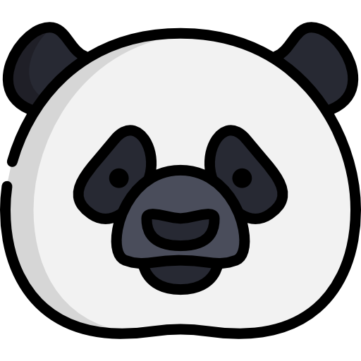 oso panda icono gratis