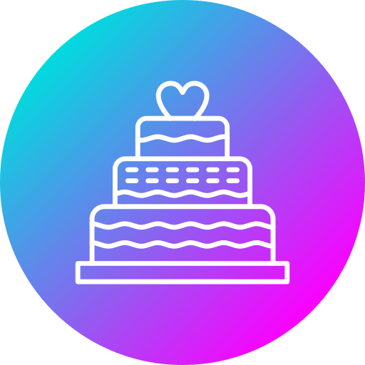 pastel de bodas icono gratis