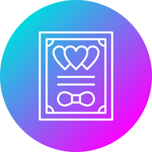 Wedding certificate - Free love and romance icons