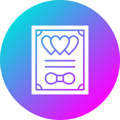 Wedding certificate Generic Mixed icon