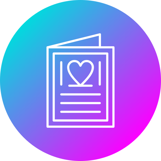 Wedding card Generic Flat Gradient icon