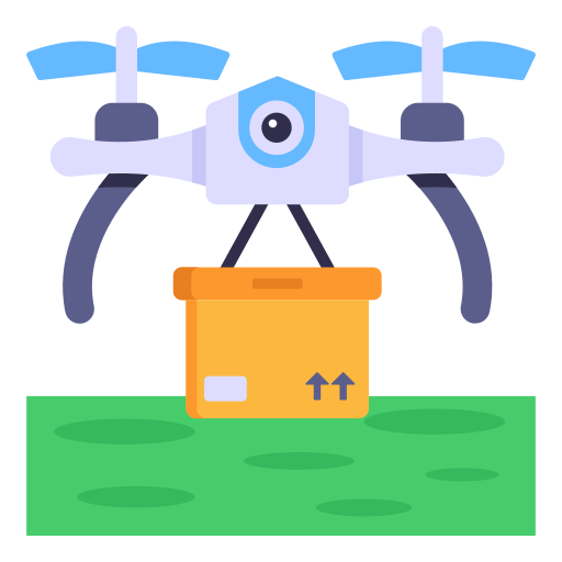 entrega de drones icono gratis