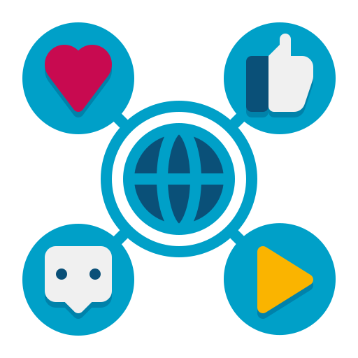 redes sociales icono gratis