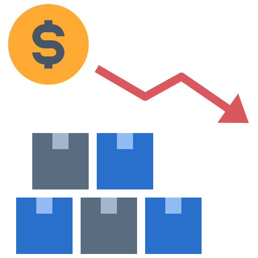 deflación icono gratis