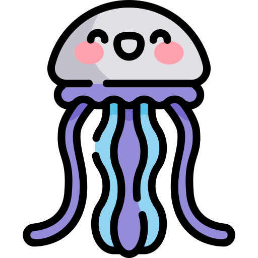 Icono de Medusa Kawaii Lineal color