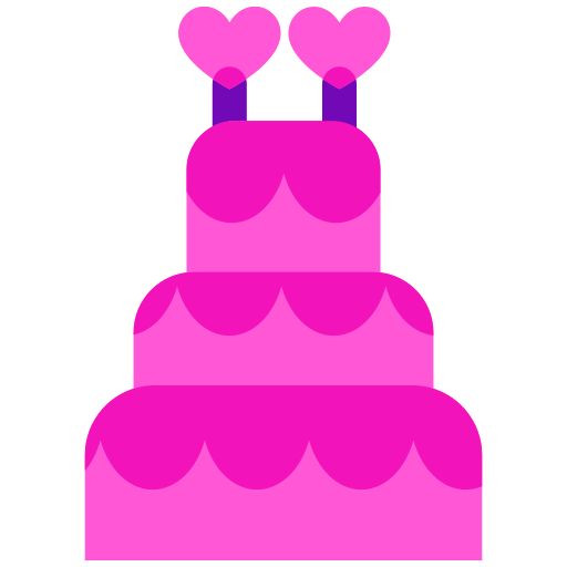 pastel de bodas icono gratis