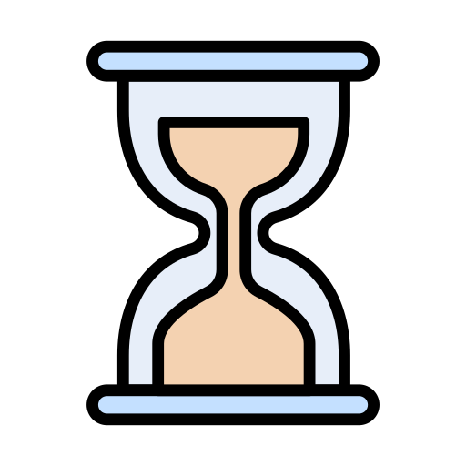 Hourglass Vector Stall Lineal Color icon