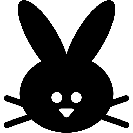 Cute bunny head free icon