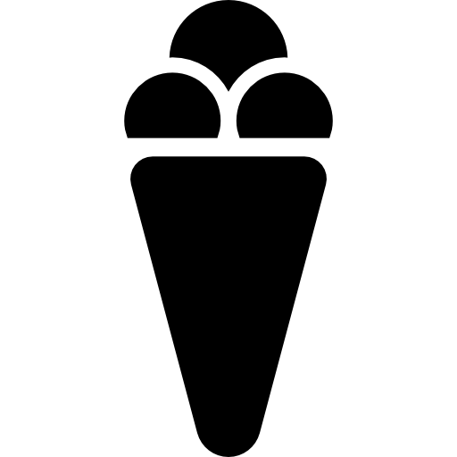 cono de helado de tres bolas icono gratis