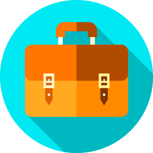 Briefcase Flat Circular Flat icon