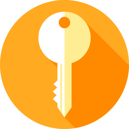 Key Flat Circular Flat icon