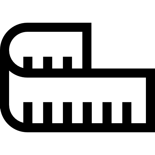 Measuring tape Basic Straight Lineal icon