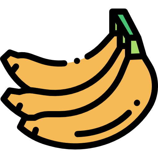 Banana Detailed Rounded Lineal color icon