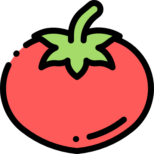 Tomato Detailed Rounded Lineal Color Icon