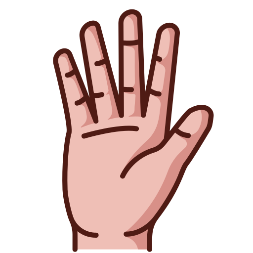 Hand Generic Outline Color icon